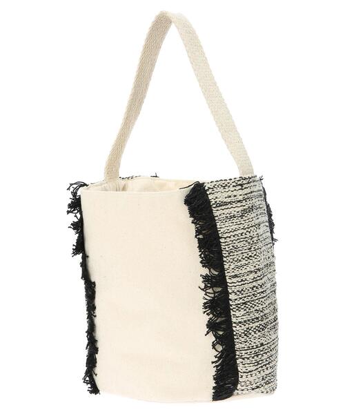 Green　Parks（グリーンパークス）の「・フリンジワンハンドルバッグ（トートバッグ・レディース・ブラック/ブラウン・FREE）」の5枚目の写真