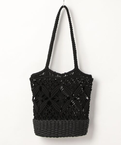 ROOTOTE（ルートート）の「ルートート/幾何学編み トートバッグ LT.デリ.マクラメ-B（かごバッグ・レディース・ブラック/ベージュ/グレー/ピンク・FREE）」の20枚目の写真