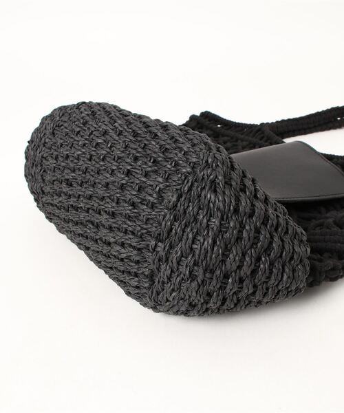 ROOTOTE（ルートート）の「ルートート/幾何学編み トートバッグ LT.デリ.マクラメ-B（かごバッグ・レディース・ブラック/ベージュ/グレー/ピンク・FREE）」の5枚目の写真