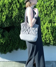 ルートート/幾何学編み トートバッグ LT.デリ.マクラメ-B