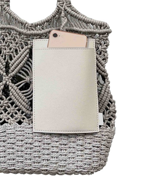 ROOTOTE（ルートート）の「ルートート/幾何学編み トートバッグ LT.デリ.マクラメ-B（かごバッグ・レディース・ブラック/ベージュ/グレー/ピンク・FREE）」の8枚目の写真