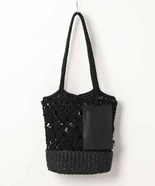 ROOTOTE（ルートート）の「ルートート/幾何学編み トートバッグ LT.デリ.マクラメ-B（かごバッグ・レディース・ブラック/ベージュ/グレー/ピンク・FREE）」の19枚目の写真
