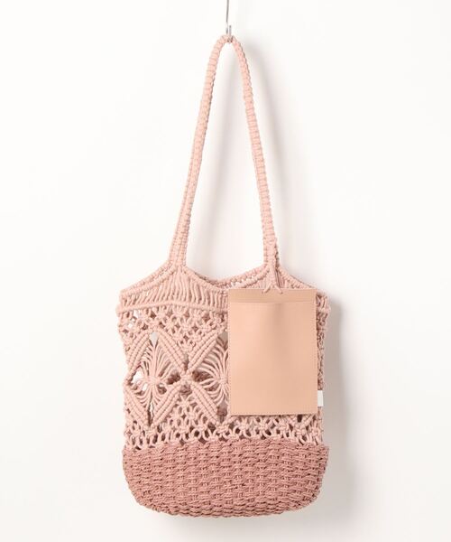 ROOTOTE（ルートート）の「ルートート/幾何学編み トートバッグ LT.デリ.マクラメ-B（かごバッグ・レディース・ブラック/ベージュ/グレー/ピンク・FREE）」の15枚目の写真