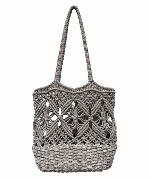 ROOTOTE（ルートート）の「ルートート/幾何学編み トートバッグ LT.デリ.マクラメ-B（かごバッグ・レディース・ブラック/ベージュ/グレー/ピンク・FREE）」の18枚目の写真