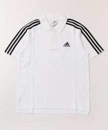 アディダス adidas エッセンシャルズ ピケ スモールロゴ刺しゅう スリーストライプスポロシャツ