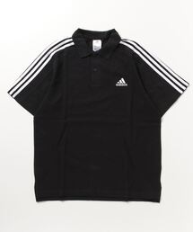 アディダス adidas エッセンシャルズ ピケ スモールロゴ刺しゅう スリーストライプスポロシャツ