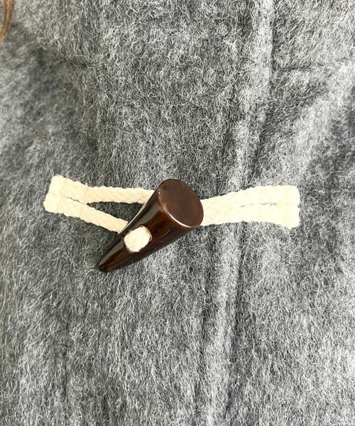 moment+（モーメントプラス）の「ニットシャギーショートダッフルコート（ダッフルコート・レディース・チャコールグレー/ベージュ/グレー/アイボリー・M）」の18枚目の写真