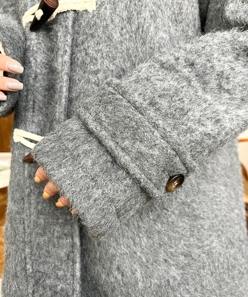 moment+（モーメントプラス）の「ニットシャギーショートダッフル