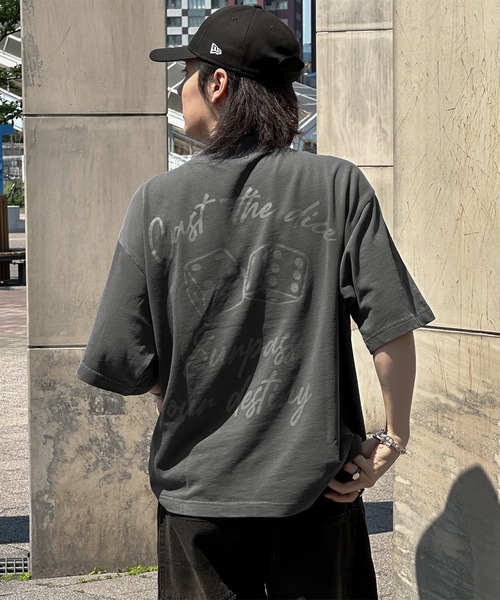 kutir（クティール）の「ピグメントダイスロゴハーフジップ（Tシャツ/カットソー・メンズ・スミクロ/ライトブルー/カーキ・MEDIUM/LARGE）」の2枚目の写真