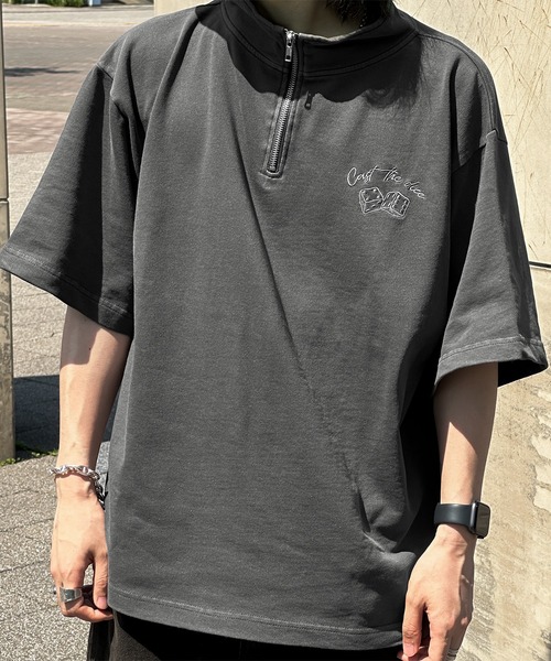kutir（クティール）の「ピグメントダイスロゴハーフジップ（Tシャツ/カットソー・メンズ・スミクロ/ライトブルー/カーキ・MEDIUM/LARGE）」の18枚目の写真