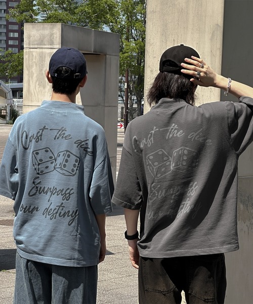 kutir（クティール）の「ピグメントダイスロゴハーフジップ（Tシャツ/カットソー・メンズ・スミクロ/ライトブルー/カーキ・MEDIUM/LARGE）」の14枚目の写真