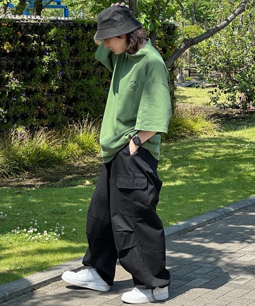 kutir（クティール）の「ピグメントダイスロゴハーフジップ（Tシャツ/カットソー・メンズ・スミクロ/ライトブルー/カーキ・MEDIUM/LARGE）」の7枚目の写真