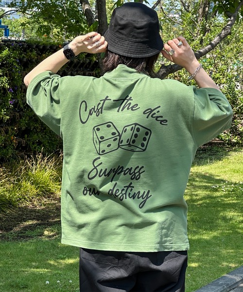 kutir（クティール）の「ピグメントダイスロゴハーフジップ（Tシャツ/カットソー・メンズ・スミクロ/ライトブルー/カーキ・MEDIUM/LARGE）」の11枚目の写真