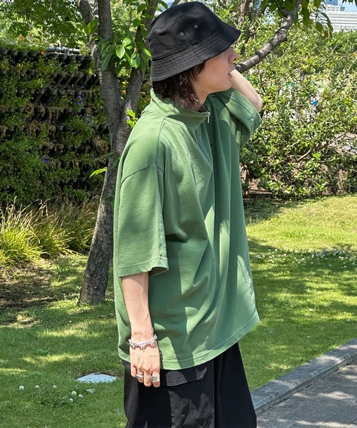 kutir（クティール）の「ピグメントダイスロゴハーフジップ（Tシャツ/カットソー・メンズ・スミクロ/ライトブルー/カーキ・MEDIUM/LARGE）」の21枚目の写真