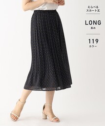 index | ≪選べる丈≫ キカ柄・花柄 プリーツスカート【イージーケア/洗濯機で洗い可】(スカート)