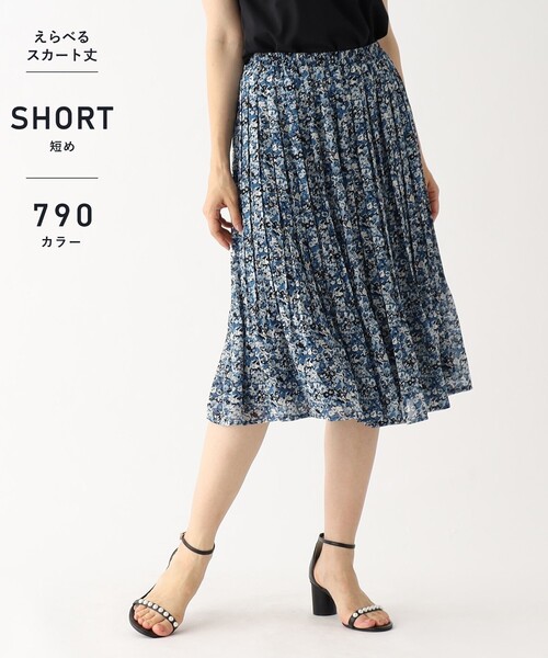 index(インデックス)の「◆≪選べる丈≫ キカ柄・花柄 プリーツスカート【イージーケア/洗濯機で洗い可】(スカート・レディース・ブラック系/ライトグレー系6/ライトグレー系/サックスブルー系/ブラック系6/サックスブルー系6・00)」の6枚目の写真