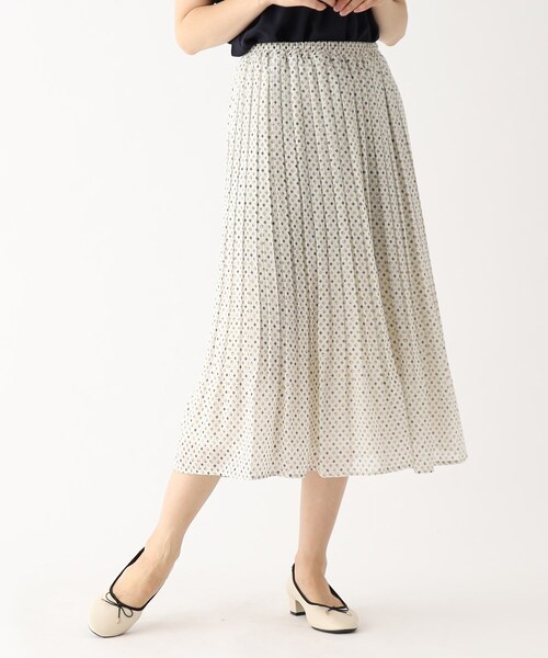 index(インデックス)の「◆≪選べる丈≫ キカ柄・花柄 プリーツスカート【イージーケア/洗濯機で洗い可】(スカート・レディース・ブラック系/ライトグレー系6/ライトグレー系/サックスブルー系/ブラック系6/サックスブルー系6・00)」の12枚目の写真