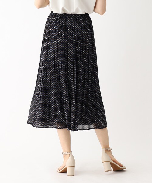 index(インデックス)の「◆≪選べる丈≫ キカ柄・花柄 プリーツスカート【イージーケア/洗濯機で洗い可】(スカート・レディース・ブラック系/ライトグレー系6/ライトグレー系/サックスブルー系/ブラック系6/サックスブルー系6・00)」の8枚目の写真