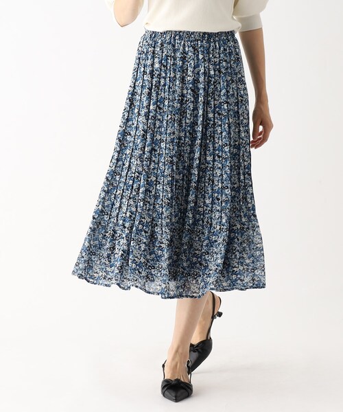 index(インデックス)の「◆≪選べる丈≫ キカ柄・花柄 プリーツスカート【イージーケア/洗濯機で洗い可】(スカート・レディース・ブラック系/ライトグレー系6/ライトグレー系/サックスブルー系/ブラック系6/サックスブルー系6・00)」の18枚目の写真