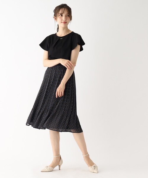 index(インデックス)の「◆≪選べる丈≫ キカ柄・花柄 プリーツスカート【イージーケア/洗濯機で洗い可】(スカート・レディース・ブラック系/ライトグレー系6/ライトグレー系/サックスブルー系/ブラック系6/サックスブルー系6・00)」の15枚目の写真