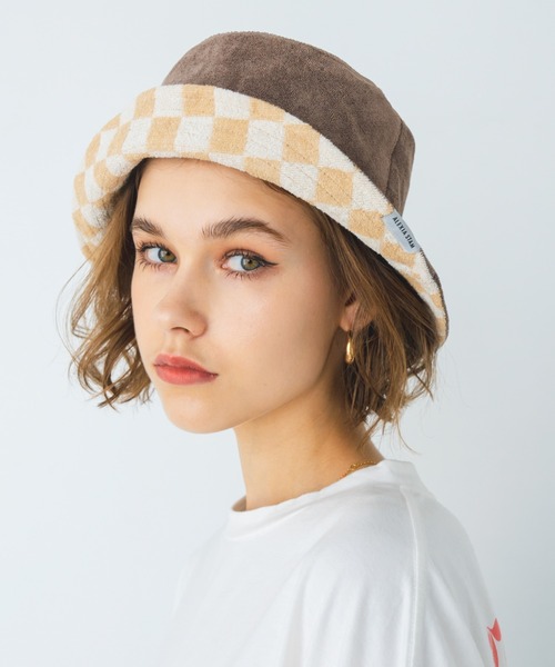 ALEXIA STAM（アリシアスタン）の「Reversible Bucket Hat / リバーシブルバケットハット（ハット・レディース・アイボリー/ピンク/ブラウン・FREE）」の9枚目の写真