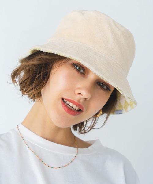 ALEXIA STAM（アリシアスタン）の「Reversible Bucket Hat / リバーシブルバケットハット（ハット・レディース・アイボリー/ピンク/ブラウン・FREE）」の4枚目の写真