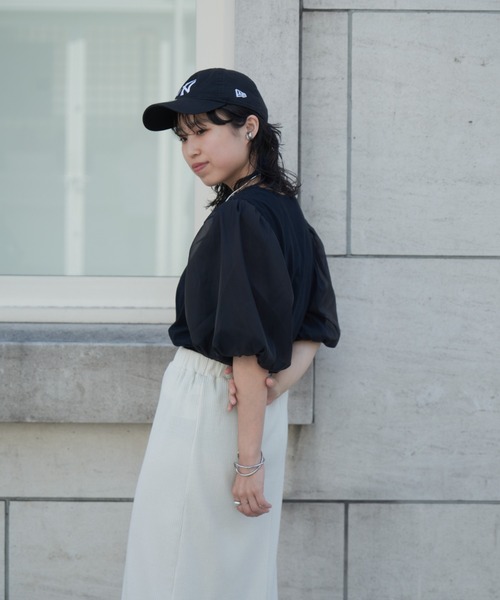 COLONY 2139(コロニートゥーワンスリーナイン)の「WEB・一部店舗限定 / オーガンジーボリュームスリーブTシャツ(Tシャツ/カットソー・レディース・オフホワイト/ブラック・FREE)」の18枚目の写真