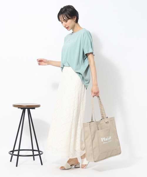 SHOO・LA・RUE(シューラルー)の「◆【推し活にも最適】 キャンバス ビッグトートバッグ(トートバッグ・レディース・アイボリー/パープル系4/ピンク系/イエロー/グレー/ブラック・00)」の12枚目の写真