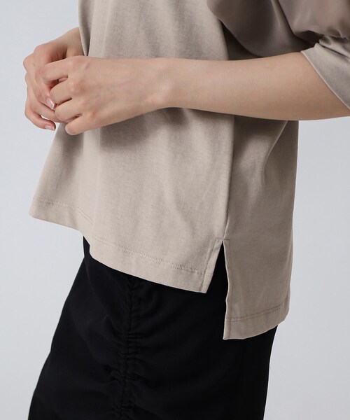 GALLEST（ギャレスト）の「シアースリーブTシャツ（Tシャツ/カットソー・レディース・ブラック/ライトベージュ/ホワイト系・05/34/38）」の16枚目の写真