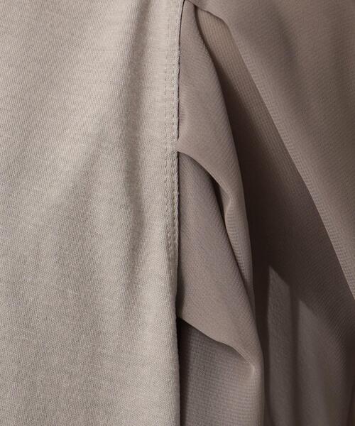 GALLEST（ギャレスト）の「シアースリーブTシャツ（Tシャツ/カットソー・レディース・ブラック/ライトベージュ/ホワイト系・05/34/38）」の17枚目の写真