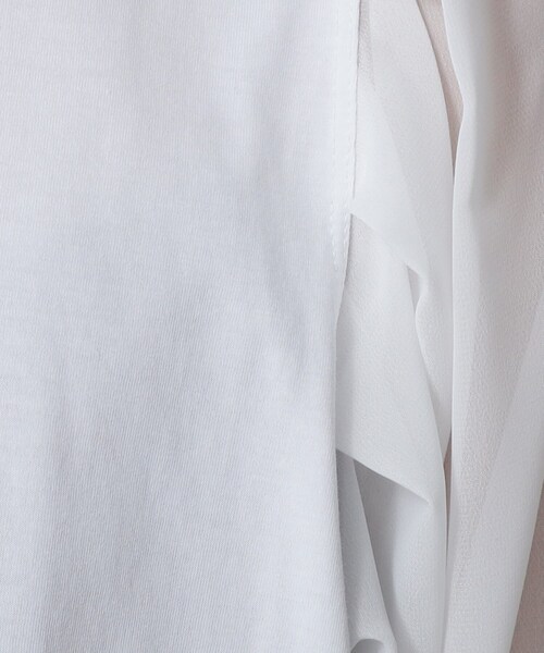 GALLEST（ギャレスト）の「シアースリーブTシャツ（Tシャツ/カットソー・レディース・ブラック/ライトベージュ/ホワイト系・05/34/38）」の21枚目の写真