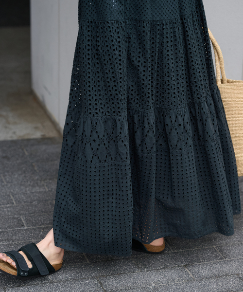 セール】カットワークレースワンピース（ワンピース）｜FRAMeWORK