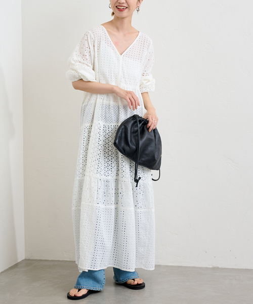 Zimmermannジマーマン　カットワーク　レース フレア ワンピース セール】カットワークレースワンピース（ワンピース）｜FRAMeWORK