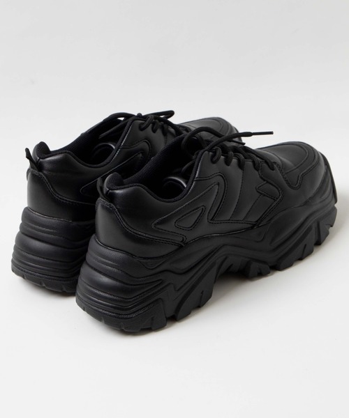 WEGO(ウィゴー)の「WEGO/厚底ダッドスニーカー(スニーカー・レディース・ブラック/ホワイト・MEDIUM/LARGE)」の4枚目の写真