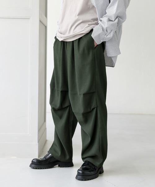 セール】2wayパラシュートドレープスラックスパンツ（スラックス