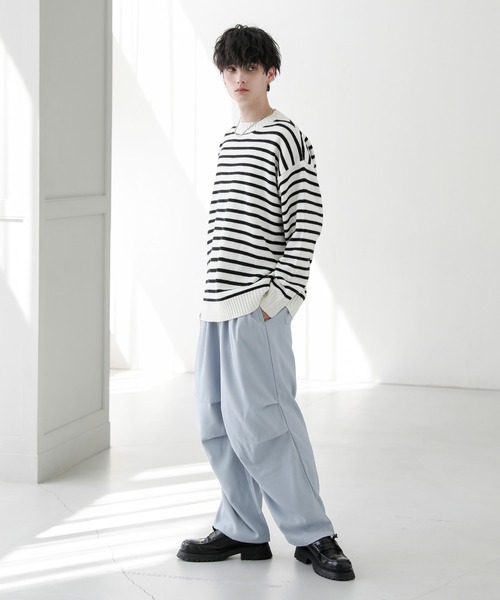 セール】2wayパラシュートドレープスラックスパンツ（スラックス