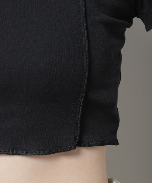 3.3 Field Trip （3.3フィールドトリップ）の「3.3 Field Trip／カットアウトTOPS 2970123（Tシャツ/カットソー・レディース・ブラック/カーキ・FREE）」の6枚目の写真