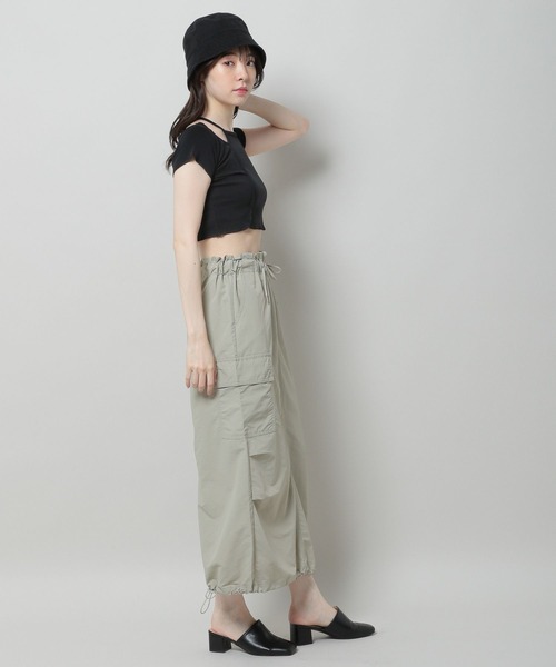 3.3 Field Trip （3.3フィールドトリップ）の「3.3 Field Trip／カットアウトTOPS 2970123（Tシャツ/カットソー・レディース・ブラック/カーキ・FREE）」の19枚目の写真