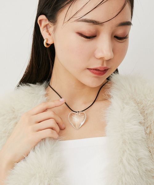 VIS（ビス）の「クリアハートネックレス（ネックレス・レディース・その他・FREE）」の7枚目の写真