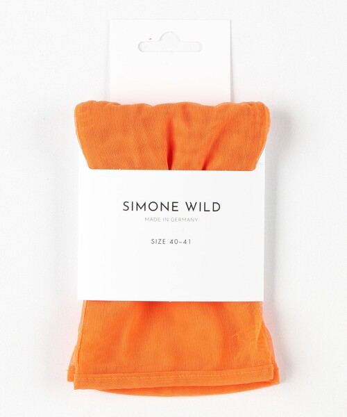 SIMONE WILD（シモーネワイルド）の「Simone Wild NET ANKLE SOCKS（ソックス/靴下・レディース・ホワイト/ブラック/オレンジ・M/L）」の5枚目の写真