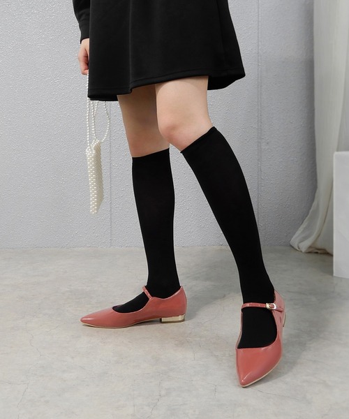 minia（ミニア）の「メリージェーンポインテッドエナメルパンプス（パンプス・レディース・アイボリー/ブラック/ピンク・M/S/L）」の6枚目の写真