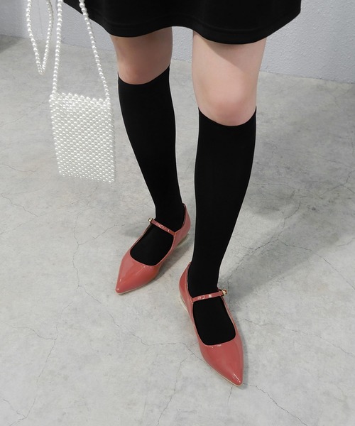 minia（ミニア）の「メリージェーンポインテッドエナメルパンプス（パンプス・レディース・アイボリー/ブラック/ピンク・M/S/L）」の18枚目の写真