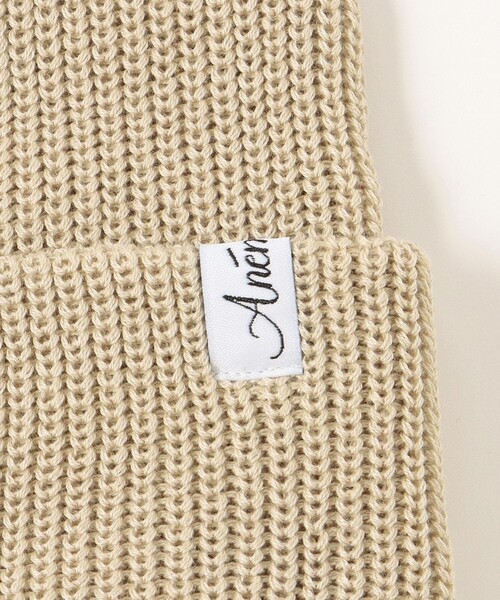 BEAMS HEART（ビームスハート）の「BEAMS HEART / ミニタグ ワッチキャップ（ニットキャップ/ビーニー・レディース・レッド系その他2/ブルー/ホワイト系その他5/ブラック・ONE SIZE）」の6枚目の写真