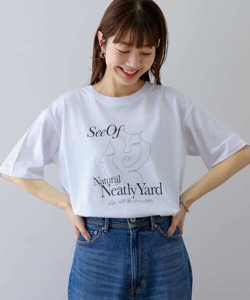 URBAN RESEARCH Sonny Label（アーバンリサーチサニーレーベル）の「ニュアンスアートプリントTシャツ（Tシャツ/カットソー・レディース・チャコールグレー/オフホワイト/ホワイト系その他・FREE）」の5枚目の写真