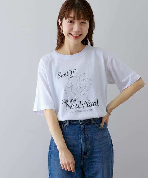 URBAN RESEARCH Sonny Label（アーバンリサーチサニーレーベル）の「ニュアンスアートプリントTシャツ（Tシャツ/カットソー・レディース・チャコールグレー/オフホワイト/ホワイト系その他・FREE）」の6枚目の写真