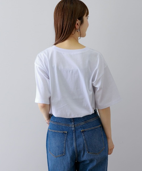 URBAN RESEARCH Sonny Label（アーバンリサーチサニーレーベル）の「ニュアンスアートプリントTシャツ（Tシャツ/カットソー・レディース・チャコールグレー/オフホワイト/ホワイト系その他・FREE）」の9枚目の写真