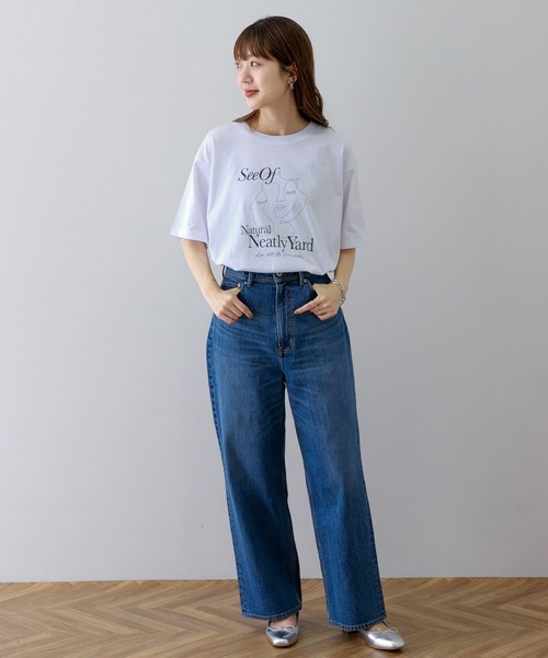 URBAN RESEARCH Sonny Label（アーバンリサーチサニーレーベル）の「ニュアンスアートプリントTシャツ（Tシャツ/カットソー・レディース・チャコールグレー/オフホワイト/ホワイト系その他・FREE）」の10枚目の写真
