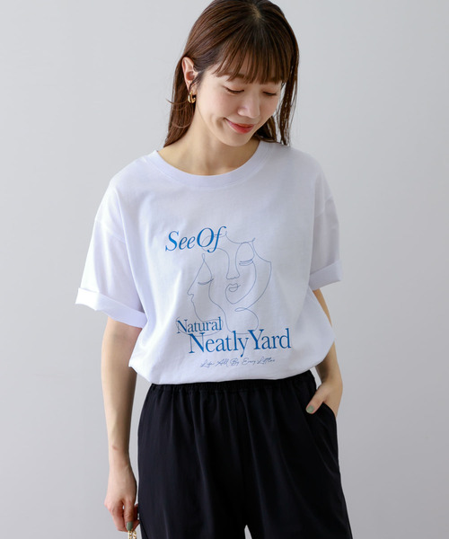 URBAN RESEARCH Sonny Label（アーバンリサーチサニーレーベル）の「ニュアンスアートプリントTシャツ（Tシャツ/カットソー・レディース・チャコールグレー/オフホワイト/ホワイト系その他・FREE）」の17枚目の写真