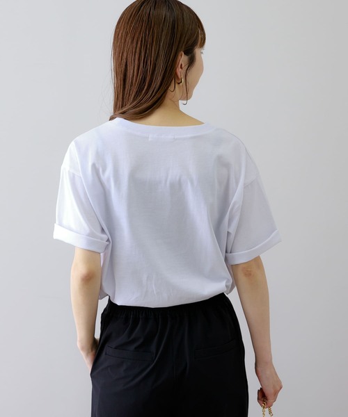 URBAN RESEARCH Sonny Label（アーバンリサーチサニーレーベル）の「ニュアンスアートプリントTシャツ（Tシャツ/カットソー・レディース・チャコールグレー/オフホワイト/ホワイト系その他・FREE）」の20枚目の写真