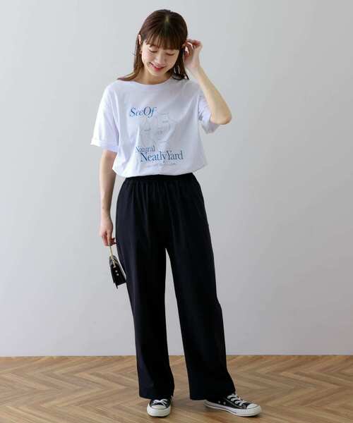 URBAN RESEARCH Sonny Label（アーバンリサーチサニーレーベル）の「ニュアンスアートプリントTシャツ（Tシャツ/カットソー・レディース・チャコールグレー/オフホワイト/ホワイト系その他・FREE）」の22枚目の写真